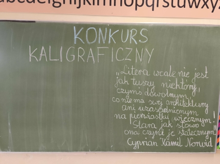  Szkolny Konkurs Kaligraficzny