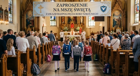 Zaproszenie na Mszę Świętą z okazji Rozpoczęcia Roku Szkolnego